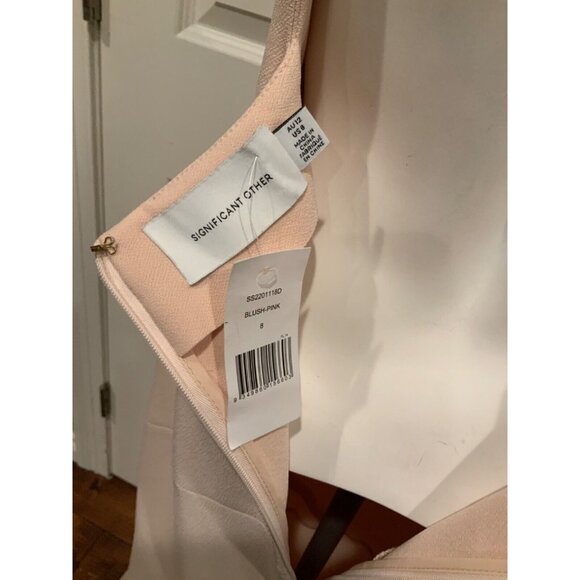 Significant Other Blush Pink Ezra Flowy Midi Dress Size 8, New! - Picture 7 of 7